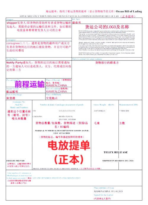 国际海运提单（BL）的作用与类型：电放提单与正本提单的区别？