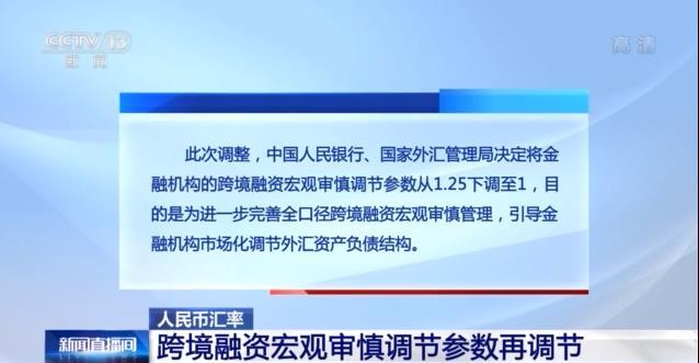跨境融资宏观审慎调节参数上调  企业跨境融资再获便利